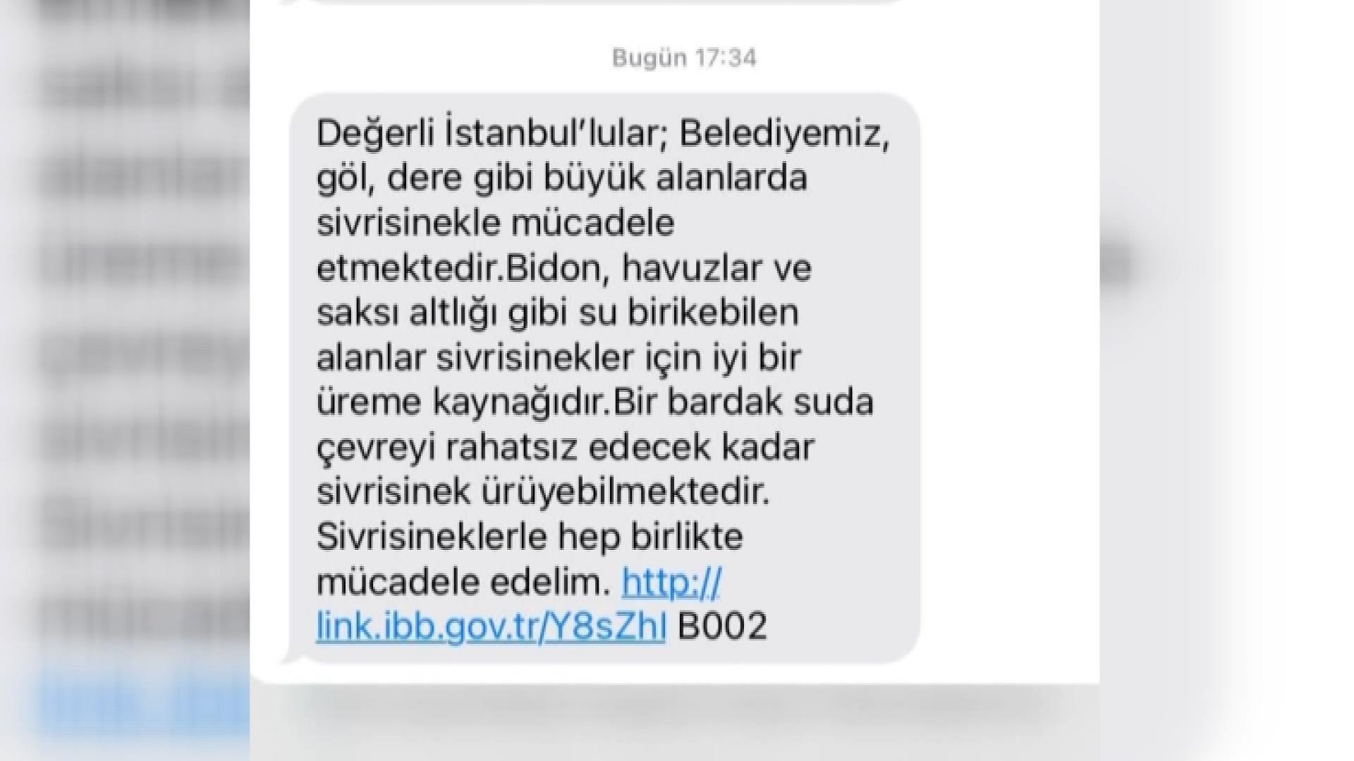 İstanbulda sivrisinek kabusu İBBden SMSli uyarı