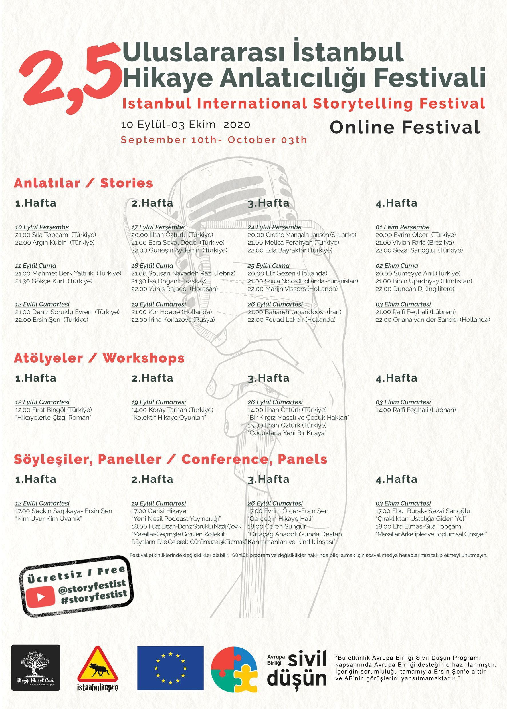 2.5 Uluslararası İstanbul Hikâye Anlatıcılığı Online Festivali
