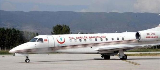 Kamer Genç ambulans uçakla Türkiyeye getirildi