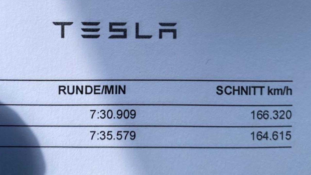 Tesla Model S Plaid, Nurburgring pistinde rekor kırdı