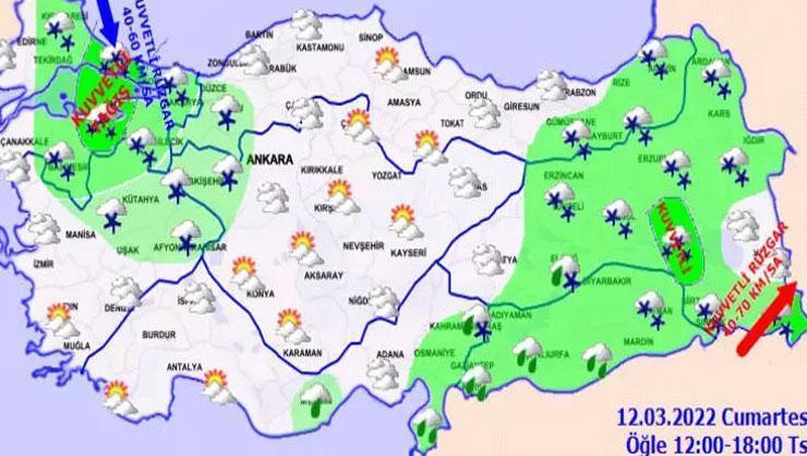 İstanbula kar uyarısı Aybar fırtınası güç toplayarak geliyor 12 saat sürecek...