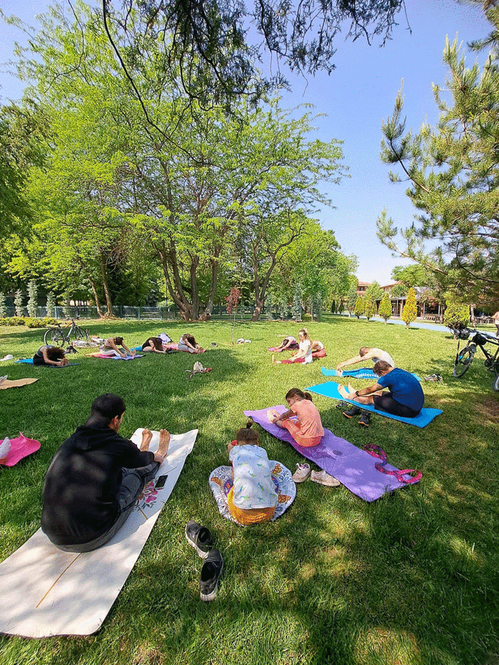 Parkta yoga etkinliği izinsiz olduğu gerekçesiyle yaptırılmadı