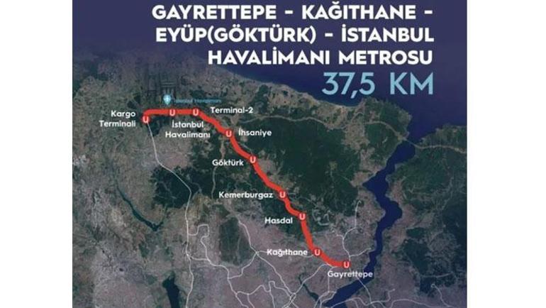 İstanbul Havalimanı metrosu 4 ay içinde hizmete girecek