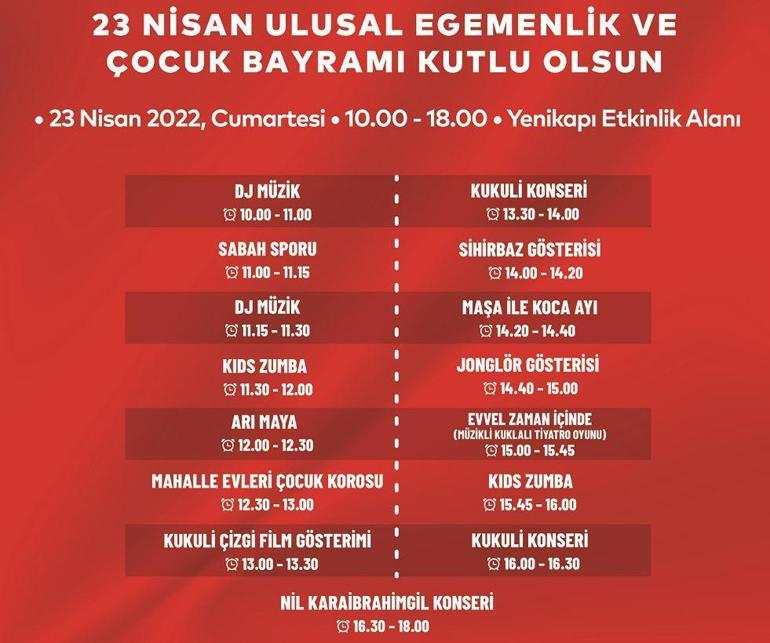 İstanbulda çocuklar için 23 Nisan Karnavalı