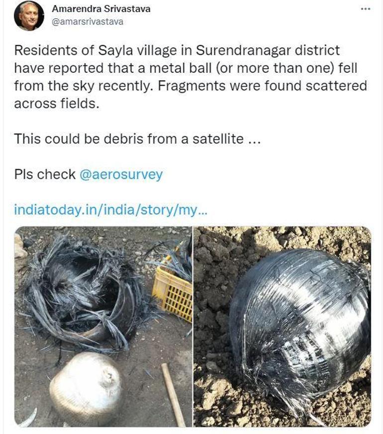 Hindistana gökten gizemli metal toplar yağdı