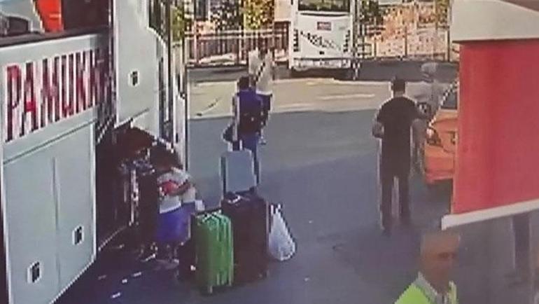 Ümraniyede yolcu otobüsünden inen kadın, terminali birbirine kattı