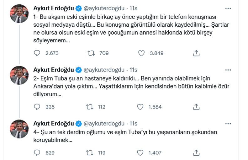 Aykut Erdoğdunun sosyal medyaya düşen ses kaydı gündem oldu