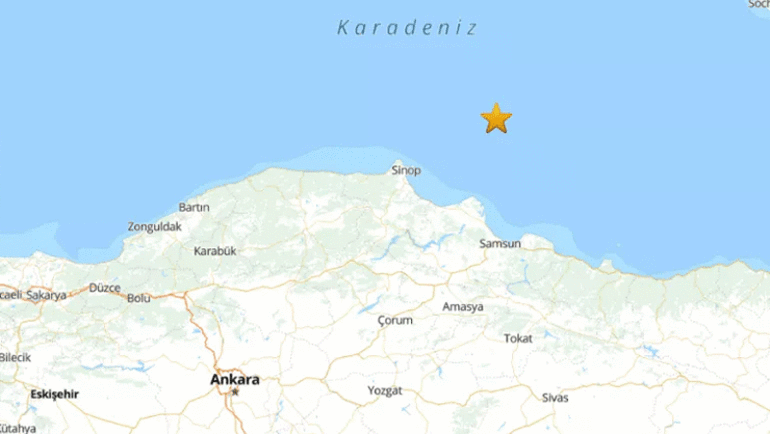Son depremler: Karadenizde, Samsunun Bafra açıklarında deprem